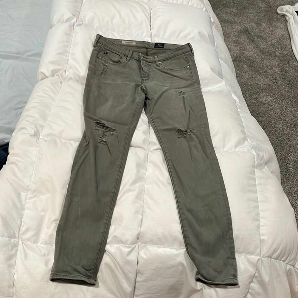 Ag legging ankle skinny size 27 light military green